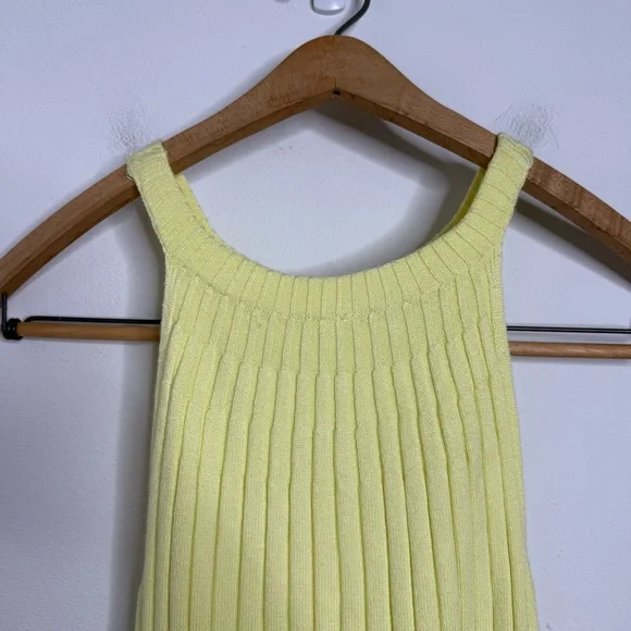 Anthropologie Canary Yellow Zadkine Ribbed Knit Sweater Tank Size XS Linen Blend - Picture 9 of 16